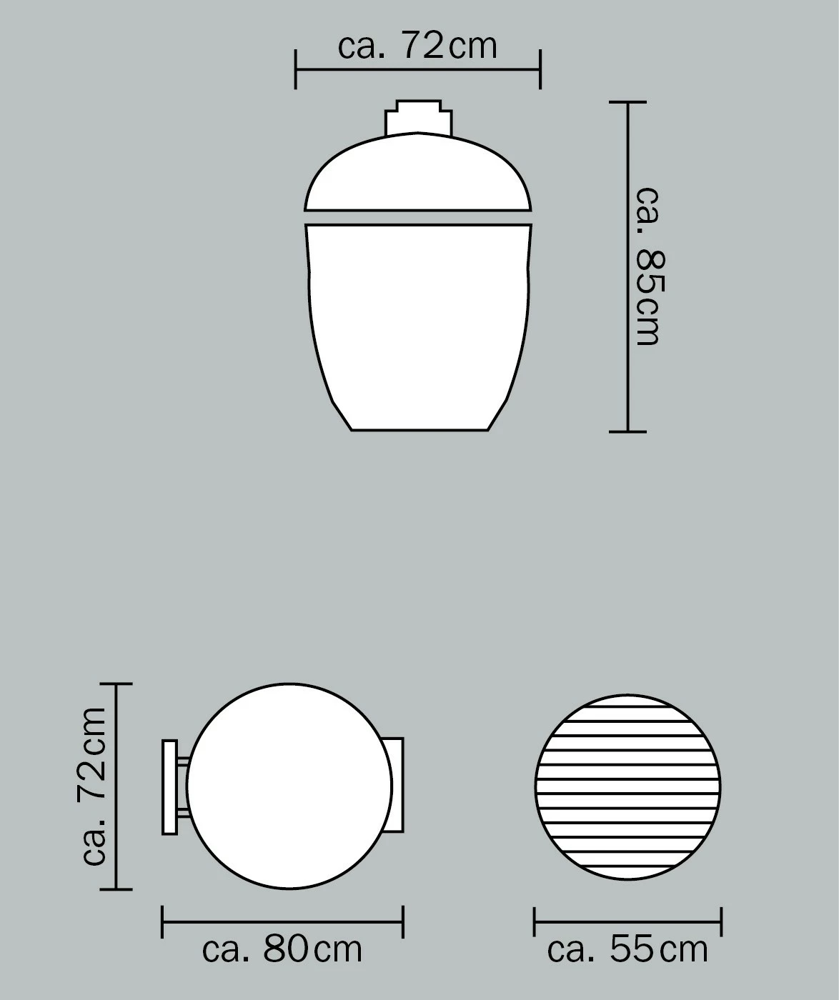 Monolith Grill LeChef Red Ohne Gestell Und Seitentische MG23RNC - Set 8 Monolith Grill LeChef Red Ohne Gestell Und Seitentische MG23RNC - Set – Bild 6