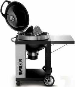 Napoleon Holzkohlegrill Kugelgrill Ø 57cm Im Rollwagen Mit Gussrost Und Deckelscharnier PRO22K-Cart-2 -Grillfuerst Speichern napoleon grillwagen deckel PRO22K CART 2