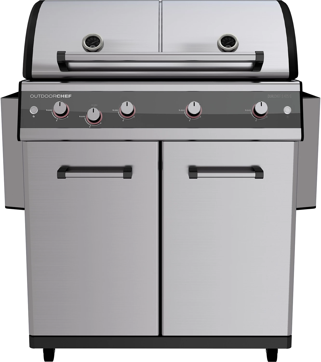 Outdoorchef Dualchef S 425 G Edelstahl Gasgrill Mit Seitenkocher + BLAZING ZONE Infrarotbrenner 4 Outdoorchef Dualchef S 425 G Edelstahl Gasgrill Mit Seitenkocher + BLAZING ZONE Infrarotbrenner – Bild 2