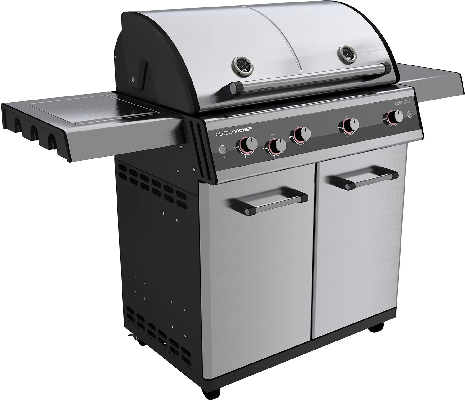 Outdoorchef Dualchef S 425 G Edelstahl Gasgrill Mit Seitenkocher + BLAZING ZONE Infrarotbrenner 5 Outdoorchef Dualchef S 425 G Edelstahl Gasgrill Mit Seitenkocher + BLAZING ZONE Infrarotbrenner – Bild 3