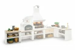 Palazzetti Gartenküche: Modul Arbeitsfläche, Marmortech Rot