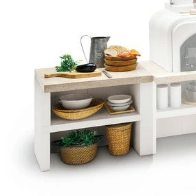 Palazzetti Gartenküche: Modul Arbeitsfläche, Marmortech Rot 4 Palazzetti Gartenküche: Modul Arbeitsfläche, Marmortech Rot – Bild 2